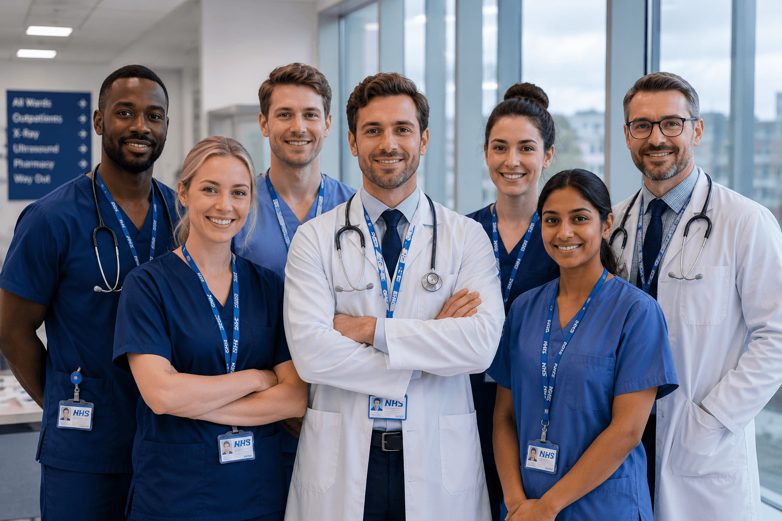 Group of healthcare professionals supported by Medizion Talent